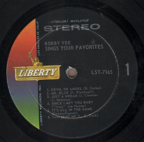 Bobby Vee : Bobby Vee Sings Your Favorites (LP, Album)