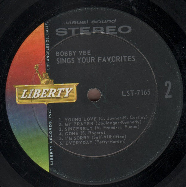 Bobby Vee : Bobby Vee Sings Your Favorites (LP, Album)