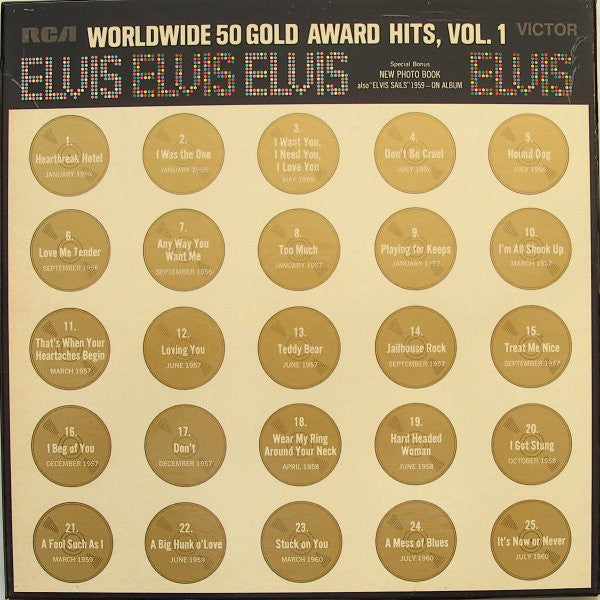 Elvis Presley : Worldwide 50 Gold Award Hits, Vol. 1 (4xLP, Comp, Box)