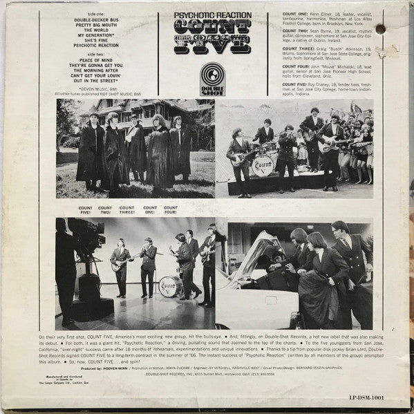 Count Five : Psychotic Reaction (LP, Album, Mono, Bla)