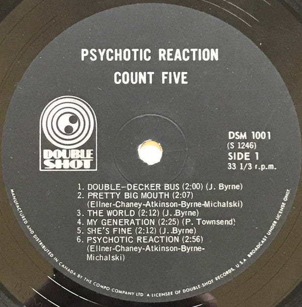 Count Five : Psychotic Reaction (LP, Album, Mono, Bla)