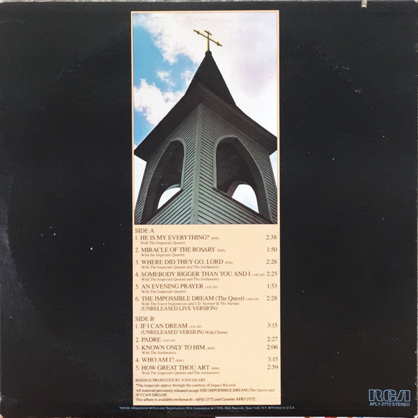 Elvis Presley : He Walks Beside Me, Favorite Songs Of Faith And Inspiration (LP, Comp, RE, Ind)