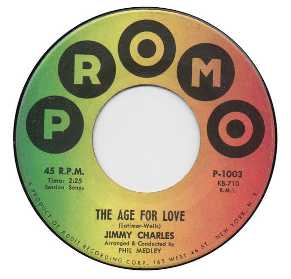 Jimmy Charles : The Age For Love / Follow The Swallow (7")