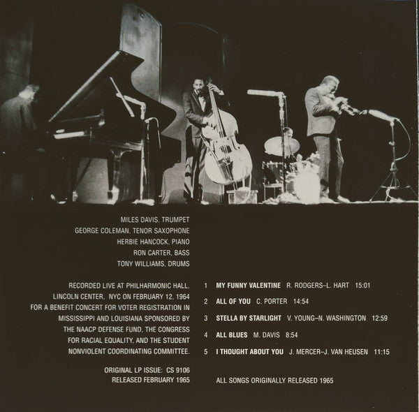 Miles Davis : My Funny Valentine - Miles Davis In Concert (CD, Album, RE, RM)