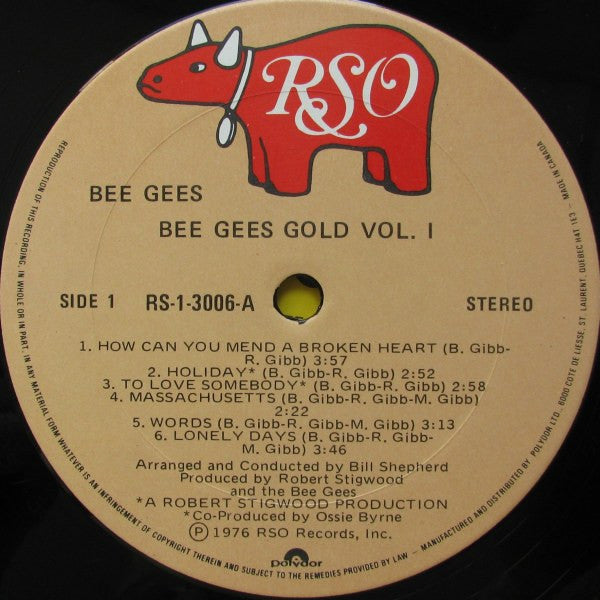 Bee Gees : Bee Gees Gold - Volume One (LP, Comp)