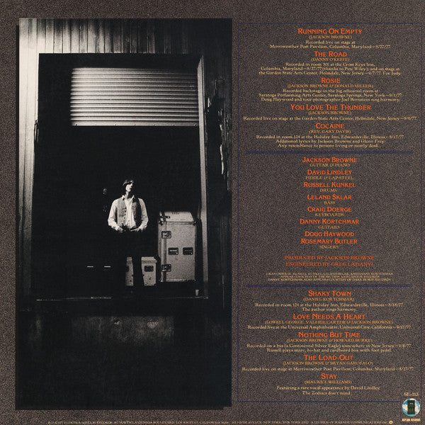 Jackson Browne : Running On Empty (LP, Album, PRC)