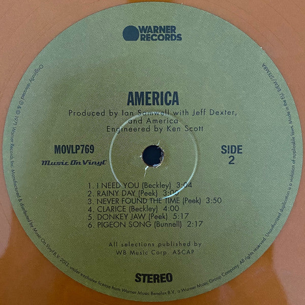 America (2) : America (LP, Album, Ltd, Num, RE, Fla)