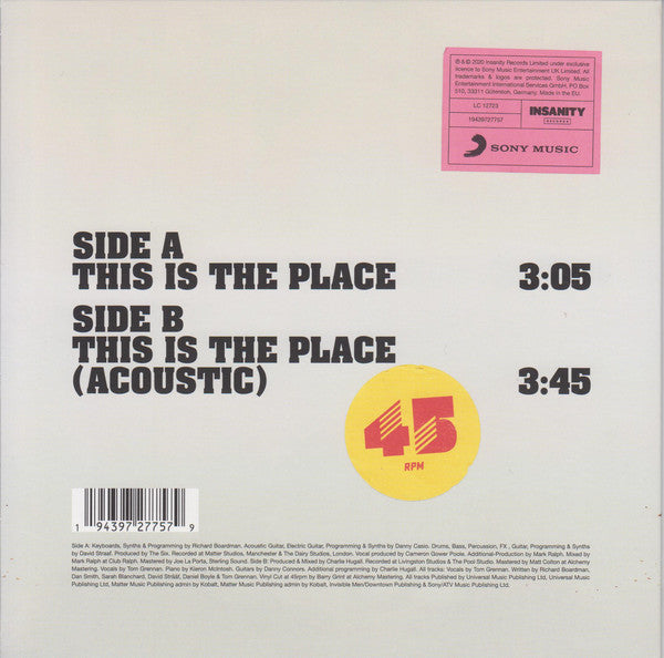 Tom Grennan : This Is The Place (7", Single)