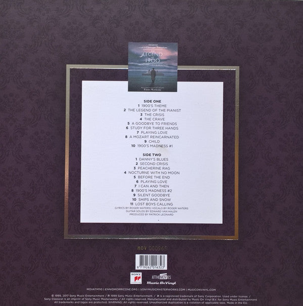 Ennio Morricone : The Legend Of 1900 (Original Motion Picture Soundtrack) (LP, Album, Ltd, Num, RE, Sol)