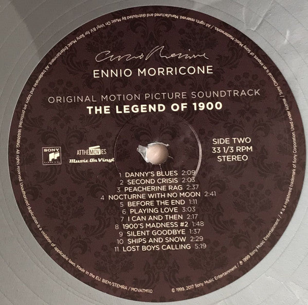 Ennio Morricone : The Legend Of 1900 (Original Motion Picture Soundtrack) (LP, Album, Ltd, Num, RE, Sol)