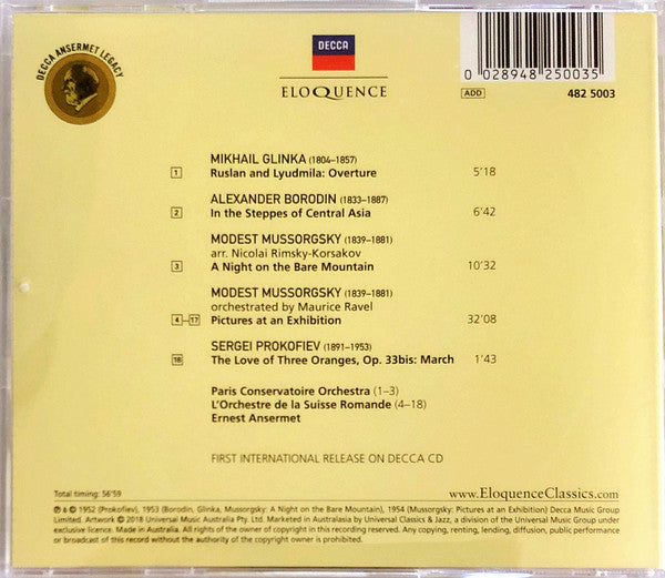 Sergei Prokofiev, L'Orchestre De La Suisse Romande, Ernest Ansermet : Romeo And Juliet · The Prodigal Son · Cinderella · Scythian Suite (2xCD, Comp)
