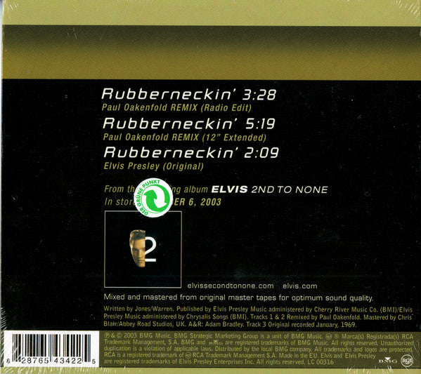 Elvis Presley : Rubberneckin' (Paul Oakenfold Remix) (CD, Single, Dig)