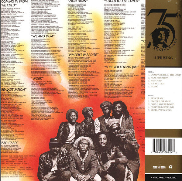 Bob Marley & The Wailers : Uprising (LP, Album, RM, Hal)