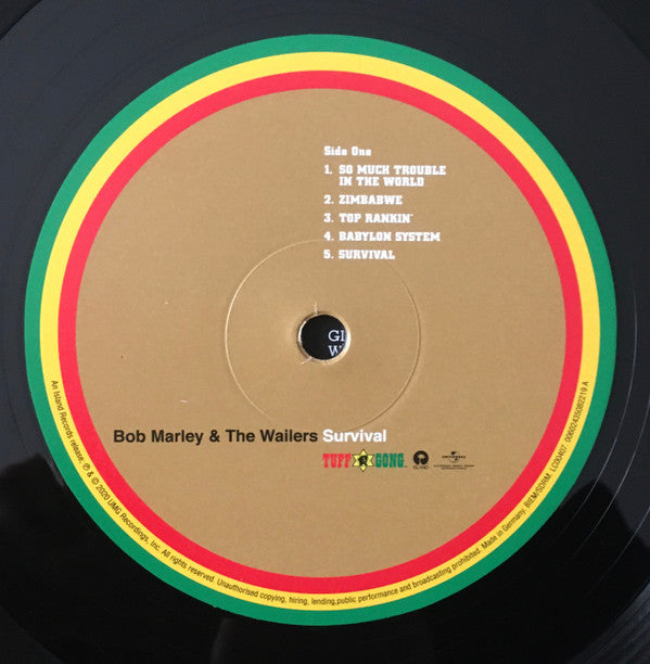 Bob Marley & The Wailers : Survival (LP, Album, RE, RM, S/Edition, Hal)