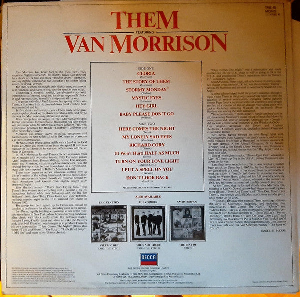 Them (3) Featuring Van Morrison : Them Featuring Van Morrison (LP, Comp, Mono)