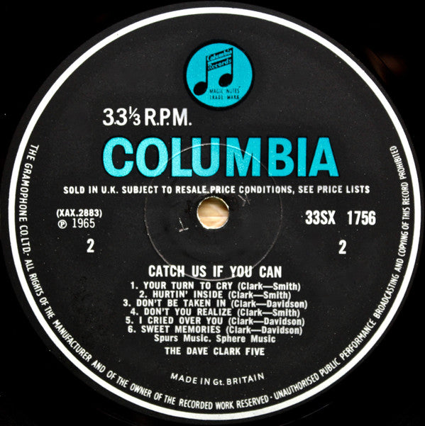 The Dave Clark Five : Catch Us If You Can (LP, Album, Mono)