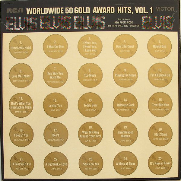 Elvis Presley : Worldwide 50 Gold Award Hits, Vol. 1 (4xLP, Comp, Mono + Box)