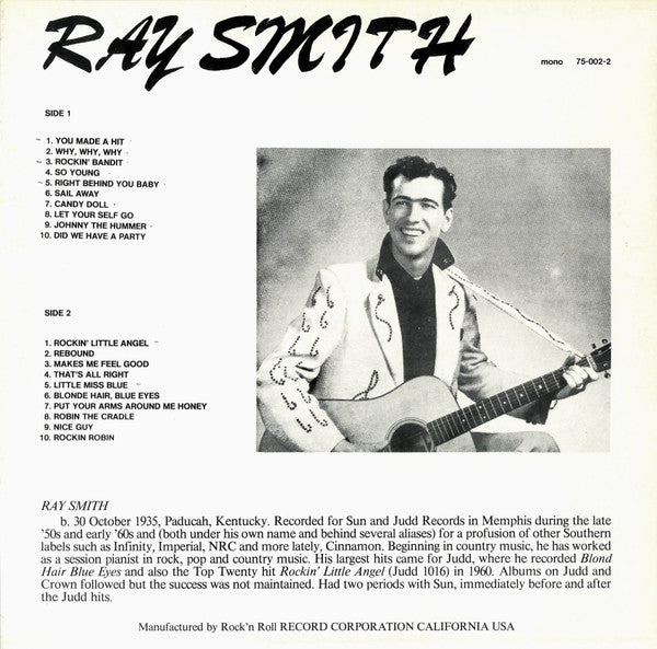 Ray Smith : It's Great It's Ray Smith (LP, Comp, Mono)