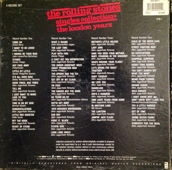 The Rolling Stones : Singles Collection ✱ The London Years (4xLP, Comp, RM + Box)