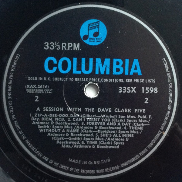 The Dave Clark Five : Session With The Dave Clark Five (LP, Album, Mono)