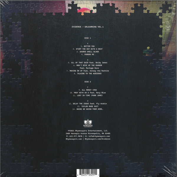 Evidence (2) : Unlearning Vol. 1 (2xLP, Album)
