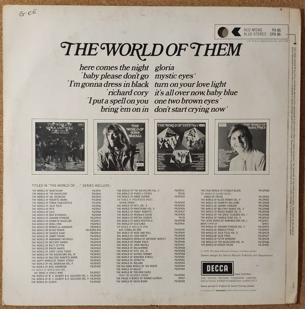Them (3) : The World Of Them (LP, Comp)