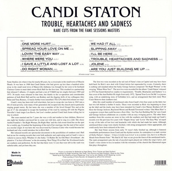 Candi Staton : Trouble, Heartaches And Sadness (Rare Cuts From The Fame Session Masters) (LP, RSD, Comp, Mono)