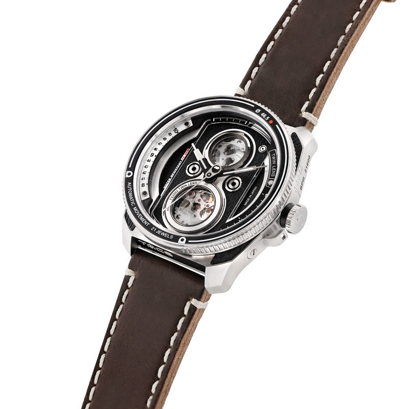 Automatic Twin Lens Watch - Modern Silver Box Set | TACS - Wake Concept Store