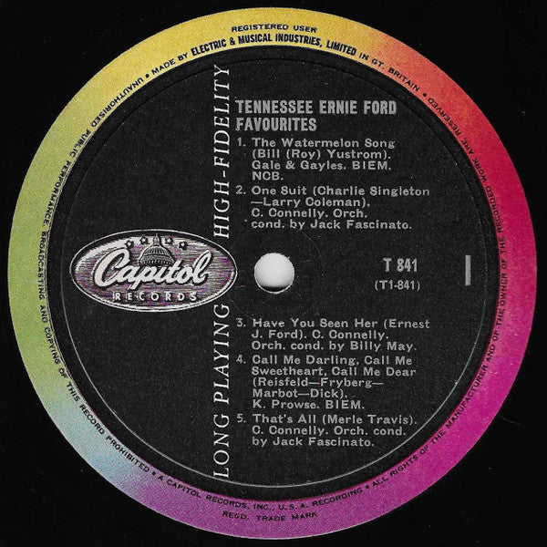 Tennessee Ernie Ford : Favorites (LP, Comp, Mono, RE)