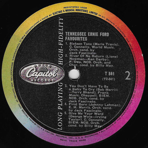 Tennessee Ernie Ford : Favorites (LP, Comp, Mono, RE)