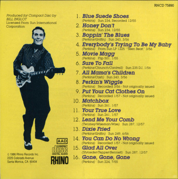 Carl Perkins : Original Sun Greatest Hits (CD, Comp, RP)