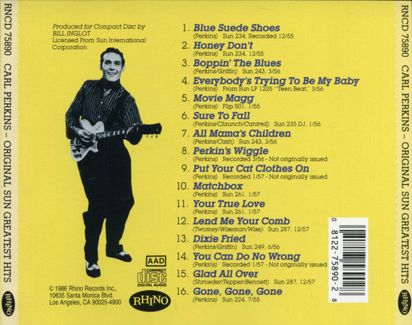 Carl Perkins : Original Sun Greatest Hits (CD, Comp, RP)