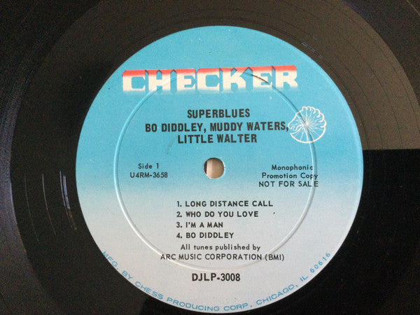 Bo Diddley, Little Walter, Muddy Waters : Super Blues (LP, Album, Mono, Promo)