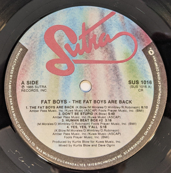 Fat Boys : The Fat Boys Are Back (LP, Album)
