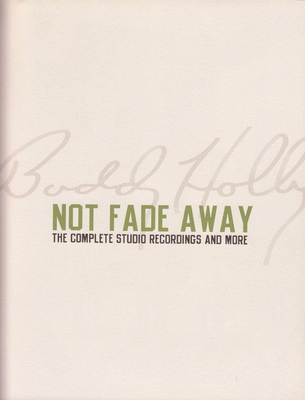 Buddy Holly : Not Fade Away: The Complete Studio Recordings And More (6xCD, Comp, RM + Box)