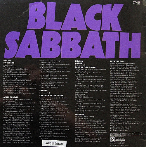 Black Sabbath : Master Of Reality (LP, Album, M/Print, RE)