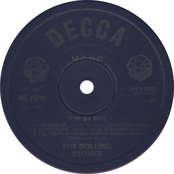 The Rolling Stones : Five By Five (12", Mono, RE)