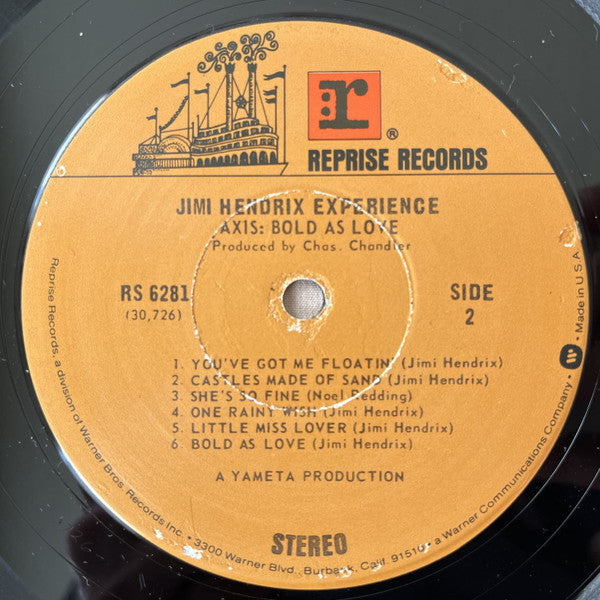 The Jimi Hendrix Experience : Axis: Bold As Love (LP, Album, RE, Jac)