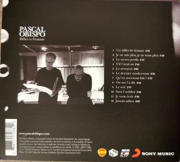 Pascal Obispo : Billet De Femme (CD, Album)