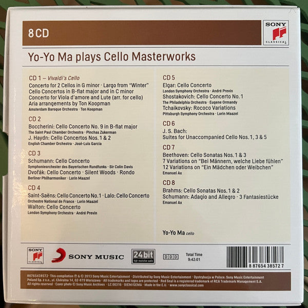 Yo-Yo Ma : Yo-Yo Ma Plays Cello Masterworks (8xCD, Comp)