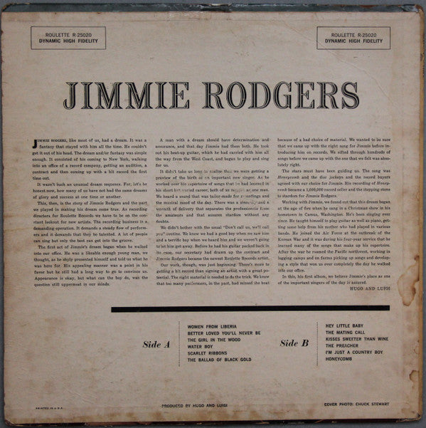 Jimmie Rodgers (2) : Jimmie Rodgers (LP, Album, Mono)