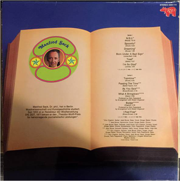 Cream (2) : Die Cream Story (Manfred Sack Präsentiert) (LP, Comp)