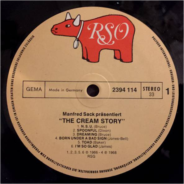 Cream (2) : Die Cream Story (Manfred Sack Präsentiert) (LP, Comp)