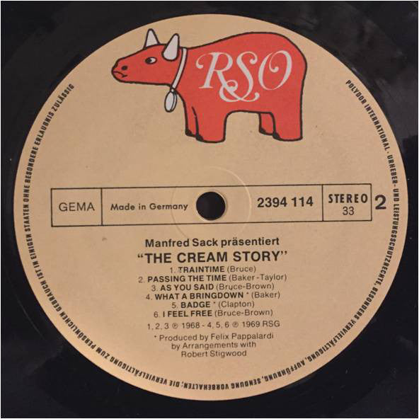 Cream (2) : Die Cream Story (Manfred Sack Präsentiert) (LP, Comp)