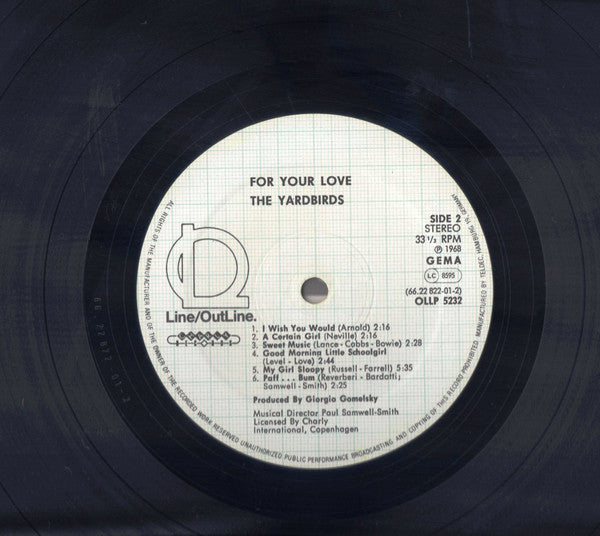 The Yardbirds : For Your Love (LP, Album, RE)