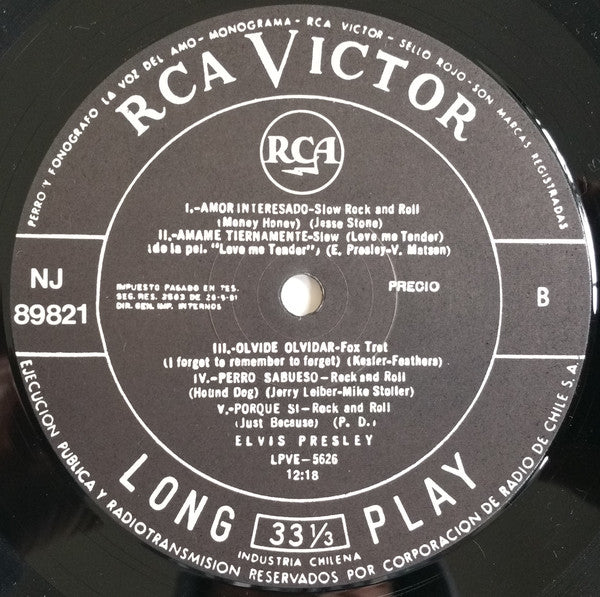Elvis Presley : Elvis Presley (10", Comp, RE)