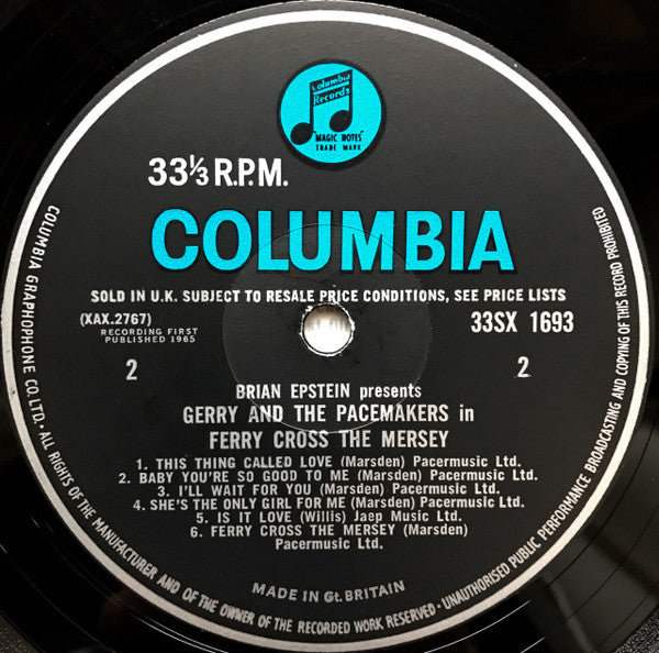 Gerry & The Pacemakers : Ferry Cross The Mersey (LP, Mono)