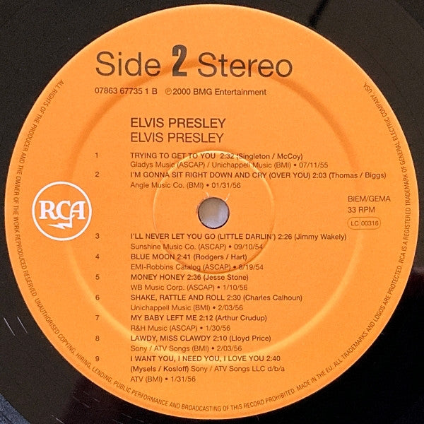 Elvis Presley : Elvis Presley (LP, Album, Mono, Ltd, RE, 180)
