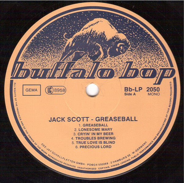 Jack Scott : Greaseball (LP, Comp, Mono)