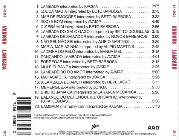 Various : Lambada (CD, Comp)